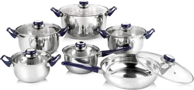 Produktbild von BANQUET Edelstahl-Kochgeschirr-Set CELESTE 12-teilig