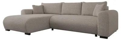 Produktbild von MIRJAN24 Ecksofa Merkos, Wohnzimmer L-Form mit Bettkasten und Schlaffunktion, Holzkonstruktion, Seite universal (Farbe: Sandu 224.05)