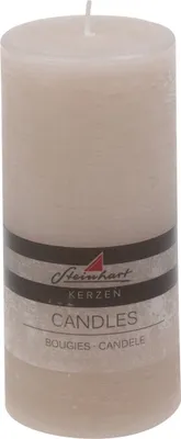 Produktbild von Stumpenkerze "Raureif" Taupe 150/68 mm Steinhart Kerzen in RAL-Kerzen Güte Qualität