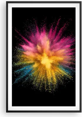 Produktbild von Gerahmtes Poster - Schwarzer Rahmen - Bunt Staub Explosion - 61x91,5 cm - Wand Bild - Wanddeko - Wandbilder - Kunstposter - Wandposter - Bilderrahmen - Bilder - Kunstdruck - P2BPA61x91-4529