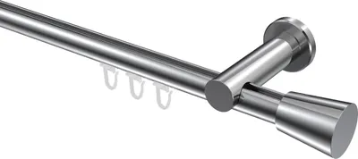 Produktbild von Interdeco Innenlaufstange / Gardinenstange mit Innenlauf Chrom, Typ Platon Sitra (Konus), 20 mm Ø 1-läufig, 520 cm
