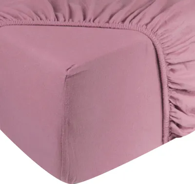 Produktbild von DoubleDry Spannbettlaken Jersey 180x200cm - 100% Baumwolle - Spannbetttuch - 28cm Steg - Rosa