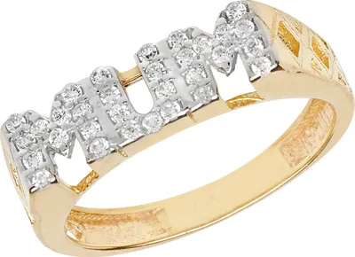 Produktbild von 9 Karat (375) Gold Damen - Mum Ring mit Zirkonia, 53 (16.9); TRS11176RSM