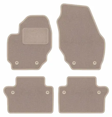 Produktbild von Velours-Fußmatten für Volvo V70 III 2007-2016 (Kombi) – 4-tlg, Beige, passgenau – Wielganizator LUX