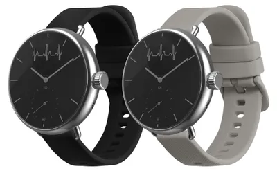 Produktbild von kwmobile 2x Uhrenarmband für Withings ScanWatch 38mm / Steel HR 36mm / Move ECG Armband - Fitnesstracker Band Set aus TPU Silikon - Ersatzarmband