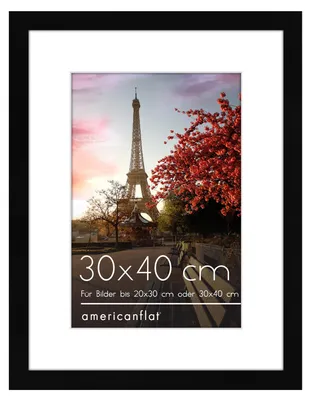 Productafbeelding van Americanflat 30x40 cm fotolijst van MDF-hout met een passe-partout van 20x30 cm - 40x3