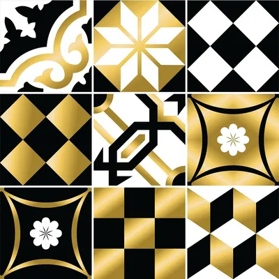 Image de Autocollants pour carrelage pour la cuisine et la salle de bains – 9 autocollants pour carrelage, style Azulejos Lorenzia – 9 autocollants, 20 x 20 cm