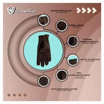 Produktbild von Unisex Autofahrer-Handschuhe aus Leder