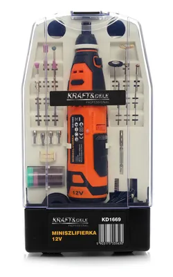 Image de Kraft & Dele KD1669 mini meuleuse droite 12V avec accessoires