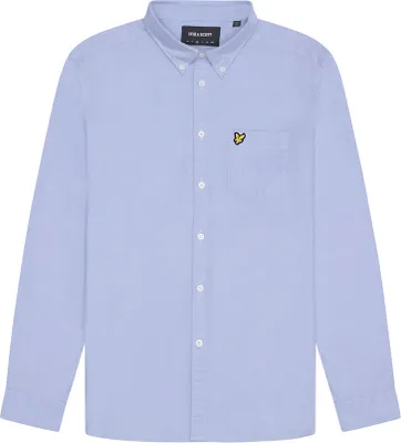 Zdjęcie produktu dla Lyle & Scott – koszula oxfordowa z długim rękawem, niebieska, rozmiar XS, męska, niebieska, XS