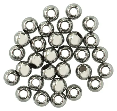 30 Hochwertige Edelstahl Perlen Zwischenperlen Fedelperlen, 3mm, silberfarbig