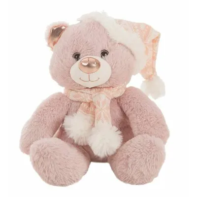 Image de Ours en peluche rose Noël