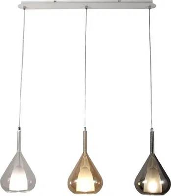 Produktbild von Lila LED-Hängeleuchter aus Metall und Borosilikatglas 3481-48-297 Fabas Luce