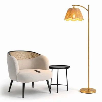 Produktbild von Leselampe Wohnzimmer Neben Sofa - Augenschonend Flimmerfrei E27 LED 12W Stehleuchte mit Fußschalter Leseleuchte Retro Standlampe für Leseecke Bett