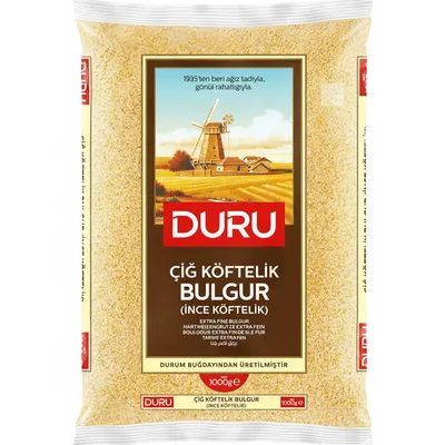 Produktbild von Duru Feinster Bulgur 1000g - Cig Köftelik - Hartweizengrütze Extra Fein