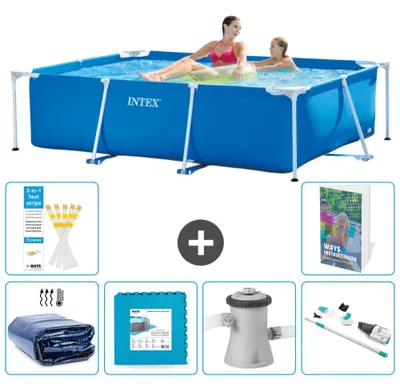 Immagine prodotto di Piscina rettangolare con telaio - 220x150x60 cm - 7 pezzi  S145