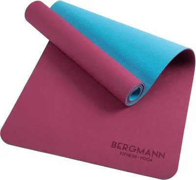 Produktbild von Famanu Yogamat mit Tragegurt, TPE-Fitnessmat, rutschfest, umweltfreundlich - 183 x 61 x 0,6 cm
