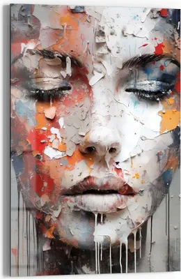 Produktbild von DEQOART Glasbild Echtglas 60x90 cm 'Zerfallene Schönheit' Wandbild Bild modern Deko