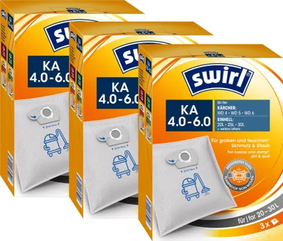 Produktbild von Swirl KA 4.0 - 6.0, Staubbeutel, Handstaubsauger, Weiß, 30 l, Kärcher WD 4 Kärcher WD 5 Kärcher WD 6 Kärcher Originalbeutel 2.863-006.0 Einhell Sauger mit..., Box