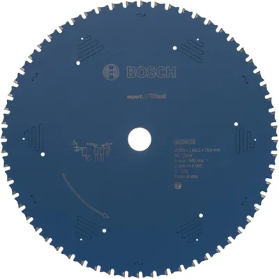 Produktbild von EXPERT Steel Kreissägeblatt, 305x2,6/2,2x25,4 mm, Z60