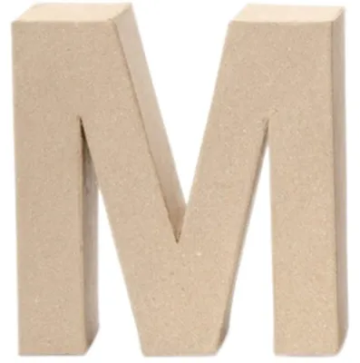 Produktbild von Glorex Papp-Buchstabe M 17,5 x 5,5 cm