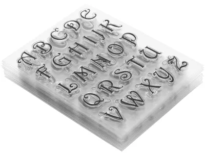 Transparente Buchstabenstempel, 8 Stück, klar, einfach, für Scrapbooking