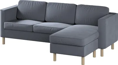 Produktbild von Dekoria Bezug für Pärup 3-Sitzer Sofa mit Recamiere, anthrazit, 235x80x148