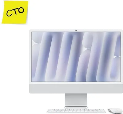 Produktbild von Apple iMac 24 Silber CTO M4 8-Core CPU (512GB,Gigabit Ethernet,TID.Num.)