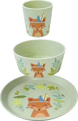 Image de KOZIOL Vaisselle pour enfants Renard Harry 3 pièces