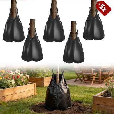 Image de YRHome - Lot de 5 sacs d'arrosage pour arbres, 75 L, pour un arrosage goutte à goutte durable dans le jardin