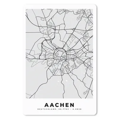 Produktbild von MuchoWow® Mauspad Mousepad Aachen - Stadtplan - Deutschland - Karte 18x27 cm - Mousepads - Maus Mat - Pad - Mausunterlage