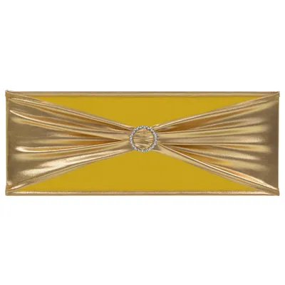 Image de vidaXL 25 pcs. Sangles de chaise extensibles avec boucle diamant Golden