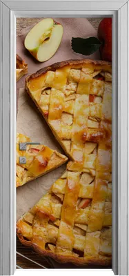 Produktbild von Tür Selbstklebende 80x210 cm Türfolie Türtapete Klebefolie - Apfelkuchen Kuchen