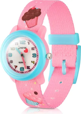 Produktbild von Armbanduhr für Kinder Jungen und Mädchen,Kinderuhr,30M wasserdichte Analog Quarzuhr, 3D Cute Cartoon Uhr, Digitale Kinderuhr, Teaching Handgelenk Uhren mit Silikon Armband(Rosa Eis)