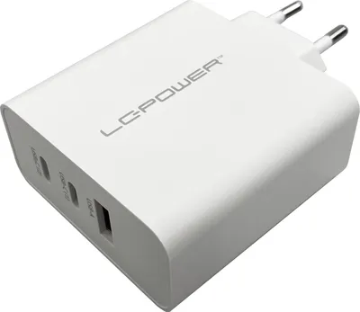 Produktbild von LC-Power Charger 2x USB-C/USB-A 65W LC-GAN-65 Weiß