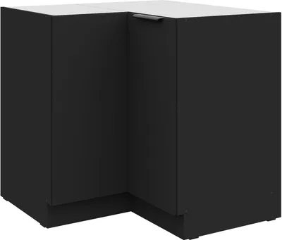 Produktbild von Küchen Eckunterschrank 90x90 cm SIENA Schwarz Küche Küchenzeile Küchenblock
