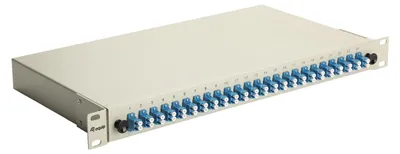 Image de Equip 24-Port Glasfaser-Spleißbox, LC-Duplex, OS2, 1 HE, ausgestattet, Grau