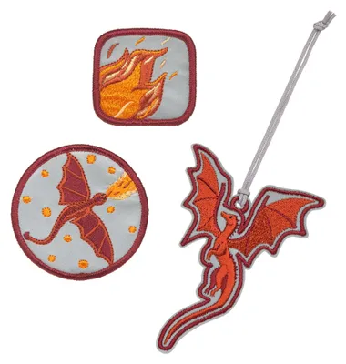 Produktbild von LÄSSIG Anhänger und Patches Set (3 Stk.) mit Druckknopf/School Patches Set Dragon