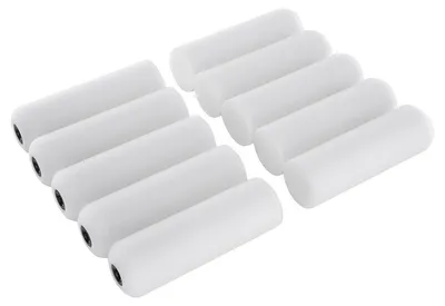 Image de Rouleau à peindre en mousse, gamme Copenhagen Pro, extra fin, bord arrondi, largeur de 11 cm, sans CFC et sans solvants, pour peintures et apprêts, paquet de 10, couleur blanche
