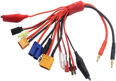 Produktbild von 10 in 1 Bananen Lipo Ladegerät Adapterkabel Xt90 Xt60 Jst Ec5 T Stecker Tamiya Mini für RC Auto Hubschrauber Quadcopter DJI, Multicolor