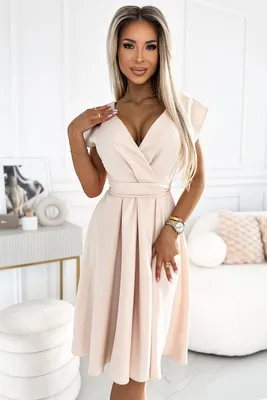 Produktbild von Numoco Damenkleid in A-Linie Scarlett beige L
