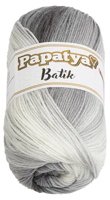 Obrázek produktu pro Příze PAPATYA BATIK - 100g / 360 m - Bílá,Šedá