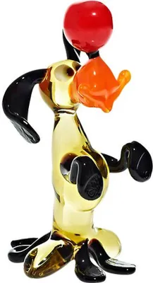 Produktbild von Hund mit Ball Medium 6-15cm, aus Kristallglas