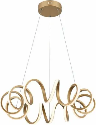 Obrázok produktu pre Zavesená LED lampa Loop, zlatá, 40 W, neutrálna biela, 3200 lm, akryl, rozmery: 120 x 55 x 55 cm, IP20, Reality