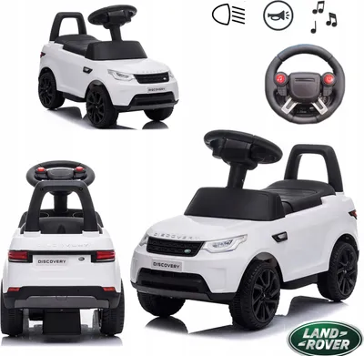 Produktbild von COIL Kinderfahrzeug, Kinderwagen, Land Rover Discovery, Kinderfahrzeug, Auto, Kinderspielzeug, interaktives Lenkrad, Auto, ab 2 Jahren, Weiß