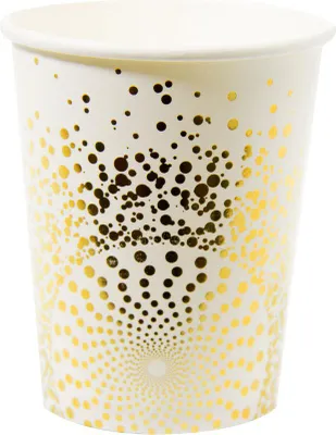 Zdjęcie produktu dla złoty kubek do picia 250 ml - 6 sztuk