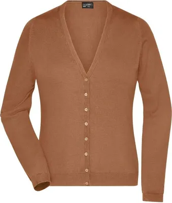 Produktbild von Klassische Baumwoll-Strickjacke camel, Gr. S