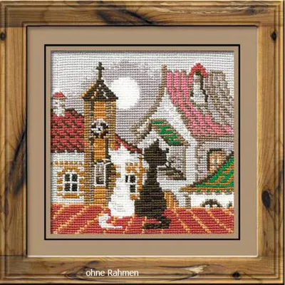 Produktbild von Riolis Kreuzstichspiel "Die Stadt und der Frühling der Katzen", Zählmuster
