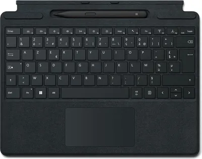 Produktbild von Microsoft Surface-Tastatur Signature Keyboard Type cover Schwarz + Slim Pen 2-Stift, kompatibel mit Surface Pro 8, Pro 9 und Pro X (AZERTY-Tastatur)