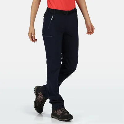 Produktbild von Regatta Outdoorhose Damen XERT Stretch Z/O Trousers III Kurzgröße, Farbe:Blau, Größe:23